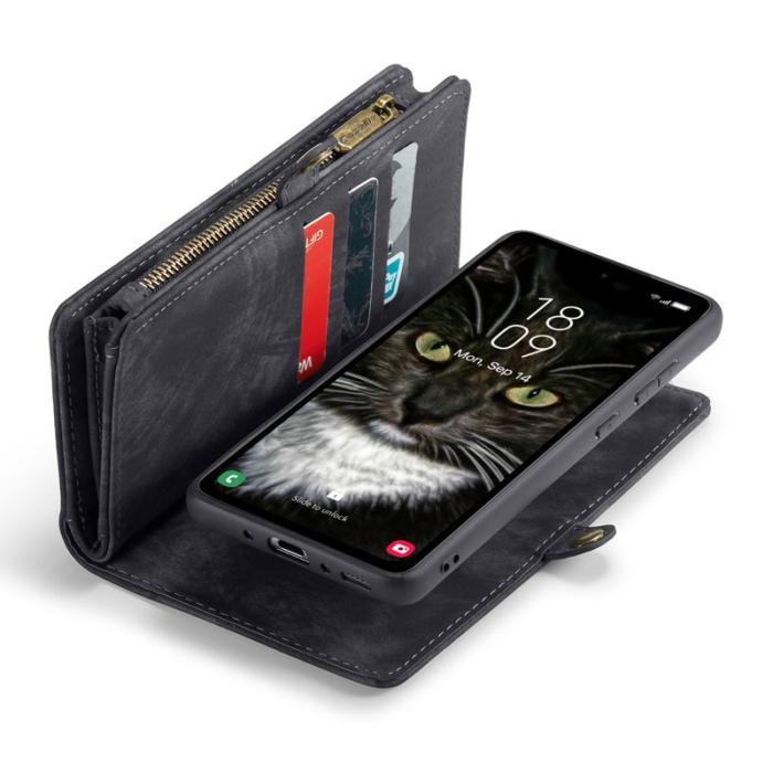 Caseme - CASEME 008 Samsung Galaxy A35 5G Plånboksfodral Konstläder Svart