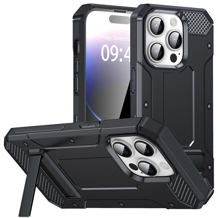 iPhone 13 Pro Max Mobilskal Kickstand Shockproof - Svart | 2353 | AlltMobil