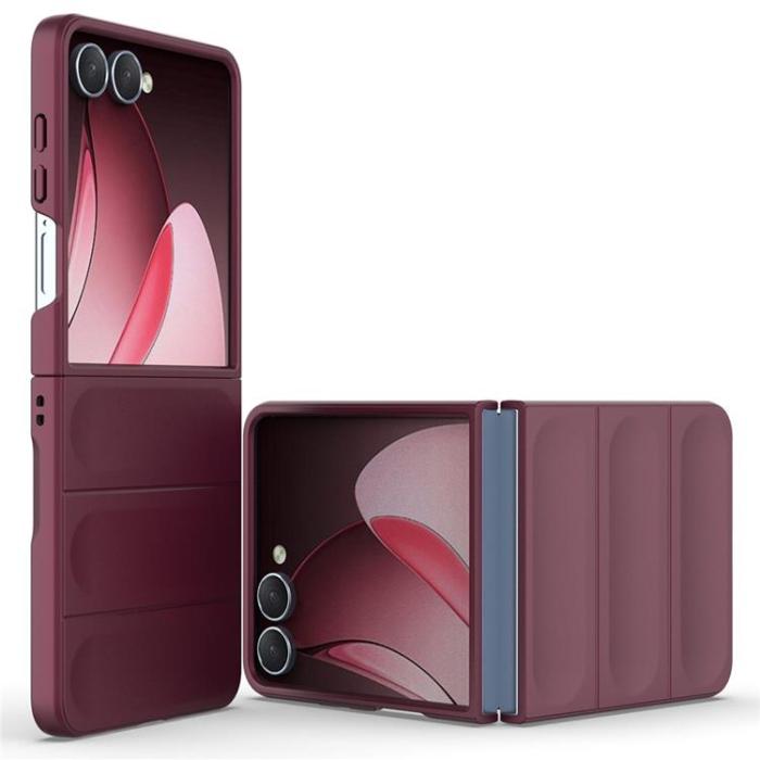 A-One Brand - Galaxy Z Flip 7 Mobilskal Anti-Drop TPU Rugged - Vinröd