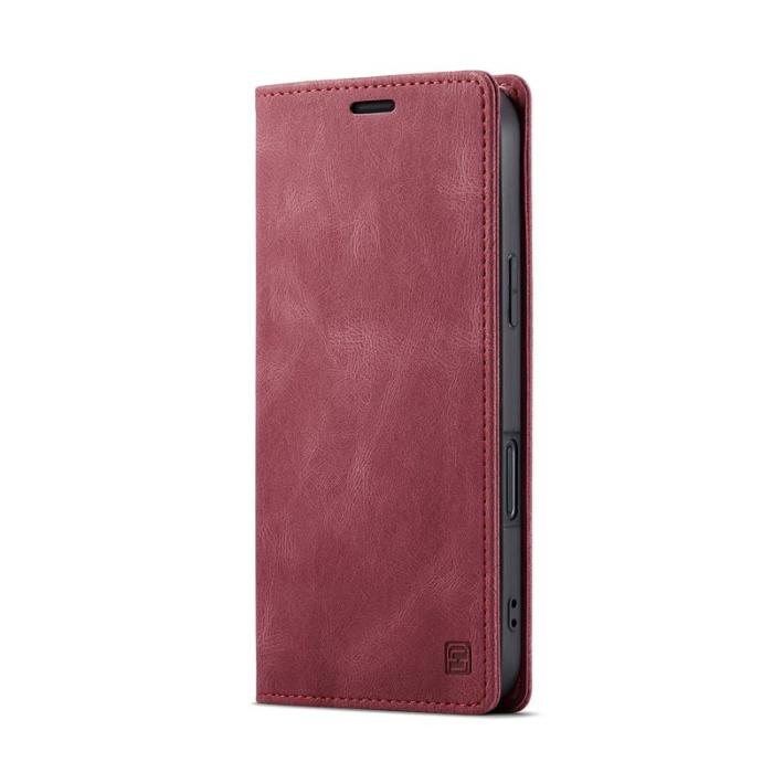 AUTSPACE - AUTSPACE iPhone 16 Plus Wallet Fodral KonstLäder - Röd