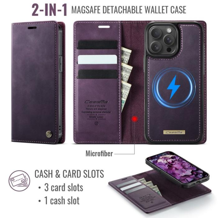 Caseme - CASEME C49 Fodral till iPhone 13 Pro 6.1 tum Lila