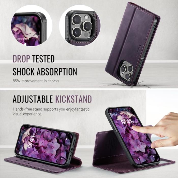 Caseme - CASEME C49 Fodral till iPhone 13 Pro 6.1 tum Lila