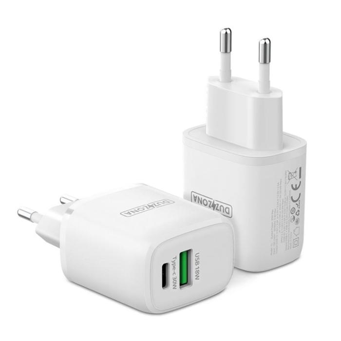 UTGATT1 - Duzzona Väggladdare 30W USB Till Typ-C - Vit