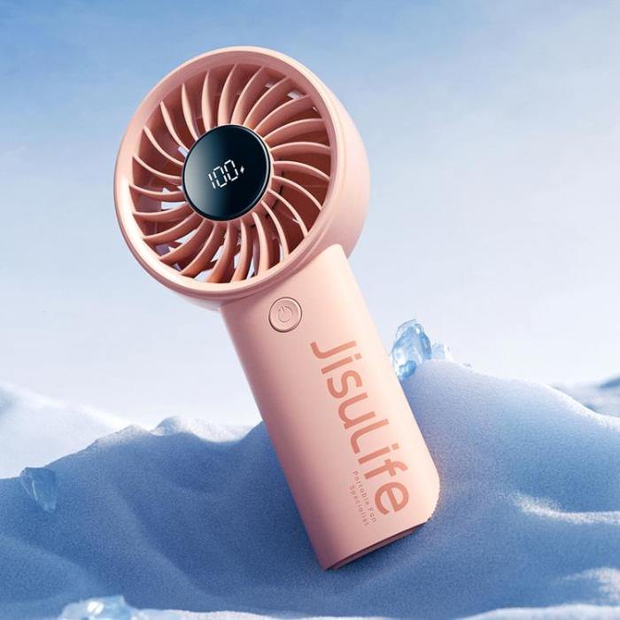 Jisulife - Jisulife Bärbar USB Handfläkt 3600 mAh Fan Life4 - Rosa