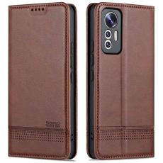 AZNS - AZNS Xiaomi 12 Lite 5G Pl&aring;nboksfodral Konstl&auml;der - Brun
