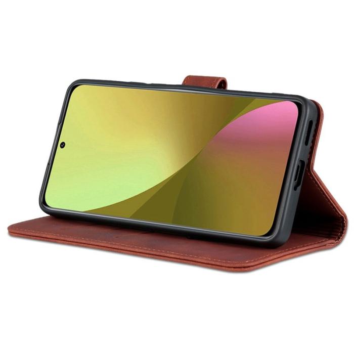 AZNS - AZNS Xiaomi 12 Lite 5G Plånboksfodral Konstläder - Brun