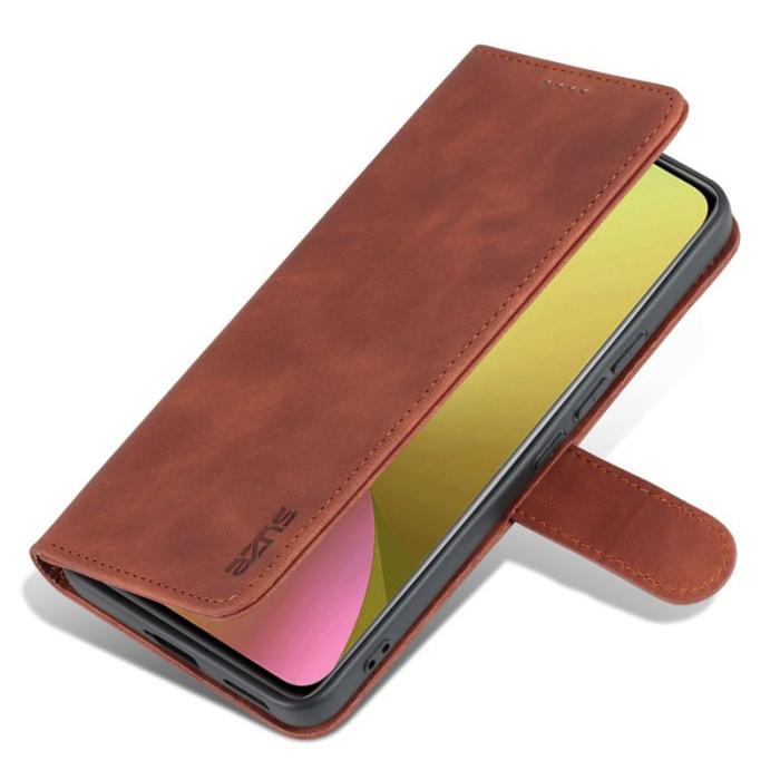AZNS - AZNS Xiaomi 12 Lite 5G Plånboksfodral Konstläder - Brun