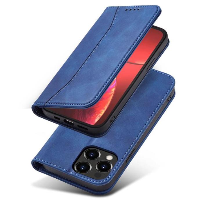 OEM - iPhone 12 Pro Max Plånboksfodral Magnet Fancy - Blå