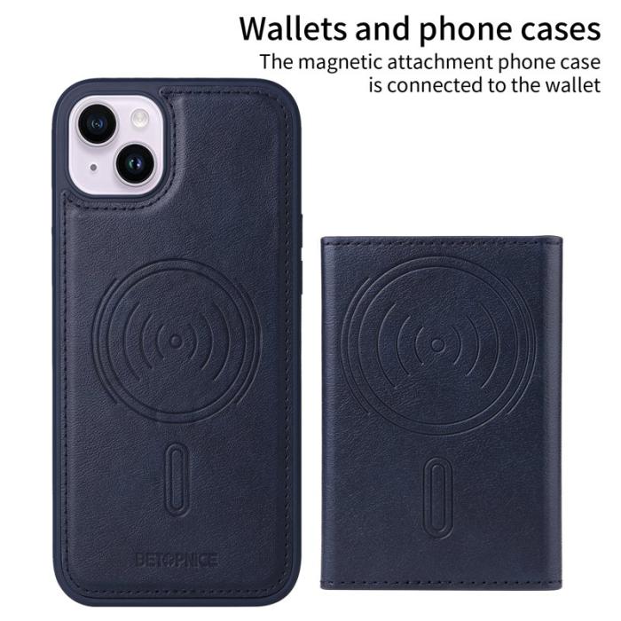 BETOPNICE - BETOPNICE iPhone 14 Plus Fodral KonstLäder - Blå