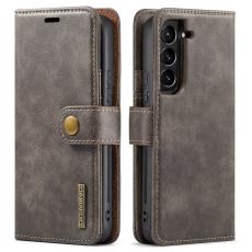 DG.MING - DG.MING Galaxy S22 5G 2-in-1 &Auml;kta L&auml;der Pl&aring;nboksfodral Skydd Gr&aring;