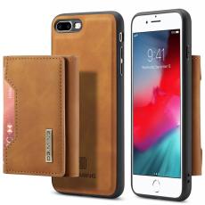 DG.MING - DG.MING M2 Series Pl&aring;nboksfodral Konstl&auml;der med St&auml;ll f&ouml;r iPhone 7/8 Plus - Brun