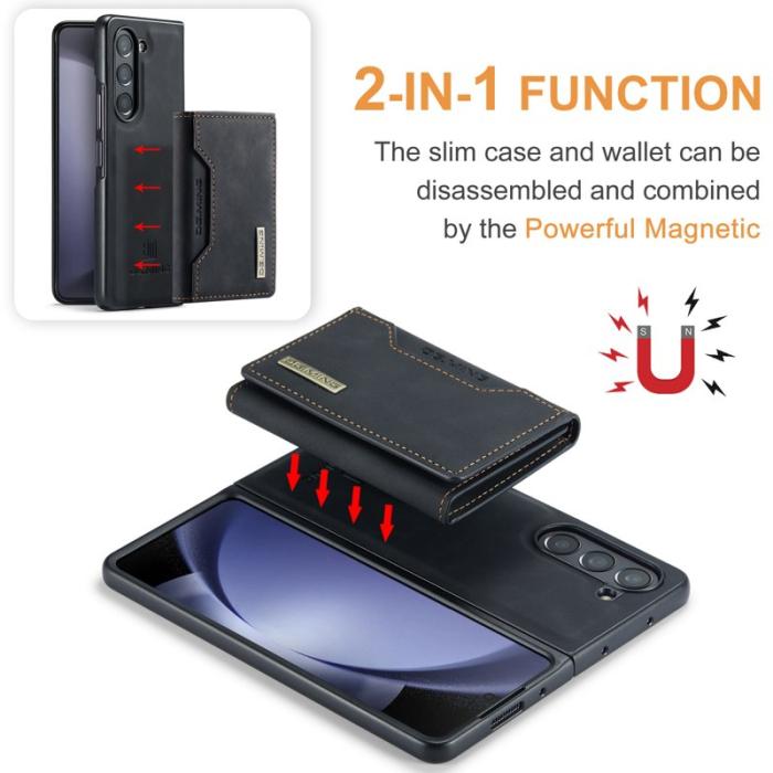 DG.MING - DG.MING M2 Series Kickstand Plånboksfodral Samsung Galaxy Z Fold5 - Svart