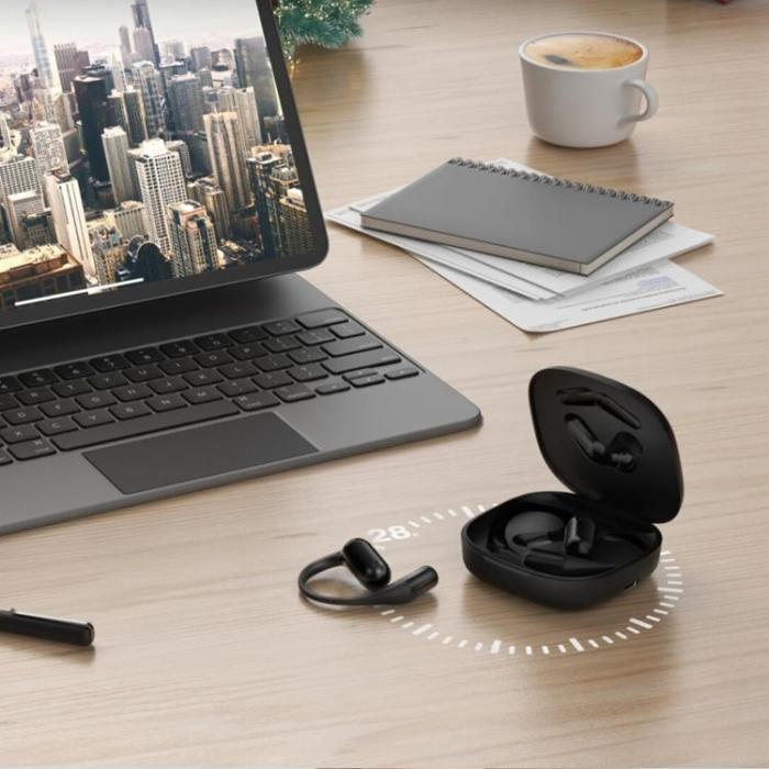 4smarts - 4smarts OWS In-Ear Hörlurar Bluetooth med AI Display SkyBuds - Svart