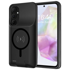 A-One Brand - Galaxy A35 5G Batteriskal Magsafe 10000mAh - Svart