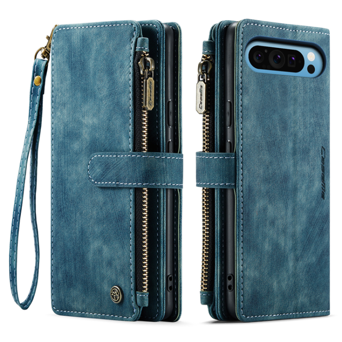 Caseme - CASEME Google Pixel 10 Pro XL Plånboksfodral Zipper C30 - Blå