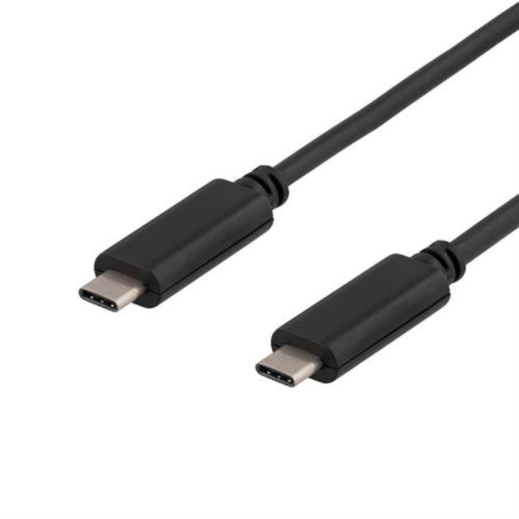 Deltaco USB-C till USB-C Kabel 0.25m - Svart | 3541 | AlltMobil