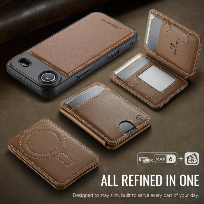JEEHOOD - JEEHOOD iPhone Air Fodral KonstLäder - Brun