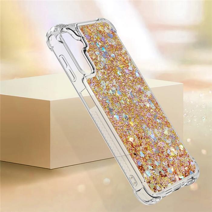 A-One Brand - Galaxy A14 5G/4G Mobilskal YB Quicksand Glitter TPU - Guld