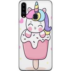 iSecrets - Mobilskal till Samsung Galaxy A20s med Glad enhörning