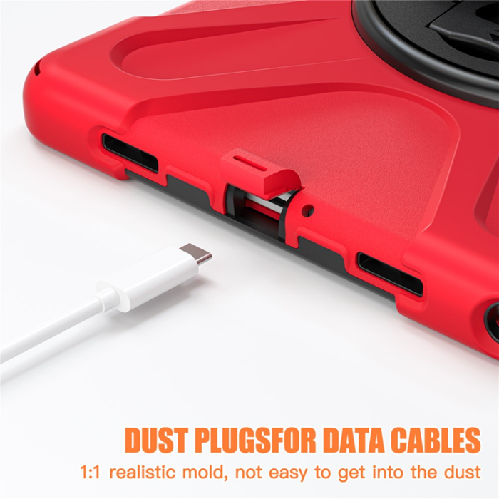 A-One Brand - Galaxy Tab A9 Plus Mobilskal Silikon Rotary Kickstand