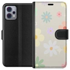 iSecrets - Plånboksfodral till Motorola Moto G23 med fejdande blommor
