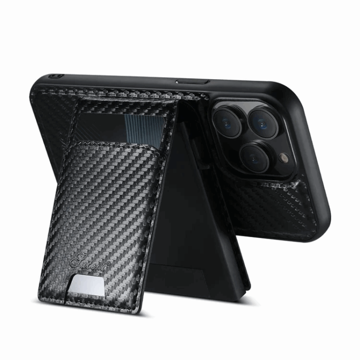 SUTENI - SUTENI iPhone 14 Pro Mobilskal Magsafe Korthållare Carbon Fiber