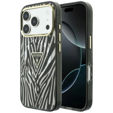 Guess - Guess Mobilskal F&ouml;r iPhone 18 Pro/17 Pro Magsafe IML Zebra Glitter