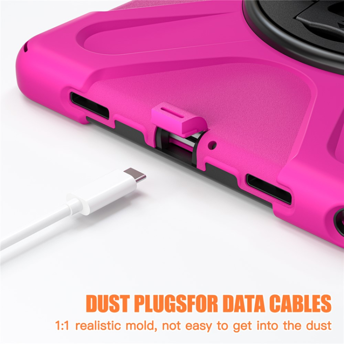 A-One Brand - Galaxy Tab A9 Plus Mobilskal Silikon Rotary Kickstand