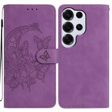 OEM - Samsung Galaxy S26 Ultra Fodral Konstl&auml;der St&auml;ll - Lila