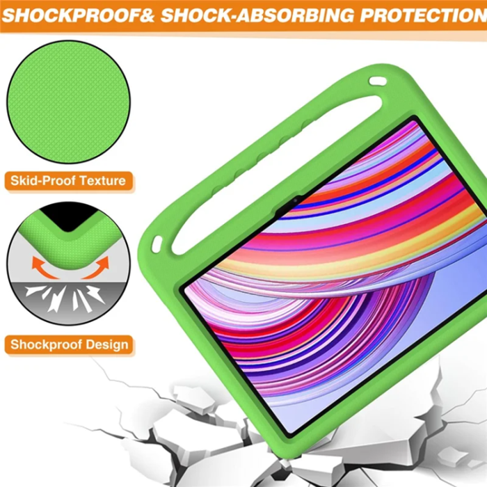 A-One Brand - Xiaomi Redmi Pad Pro/5G/Poco Pad Skal EVA Handgrepp Kickstand - Grön