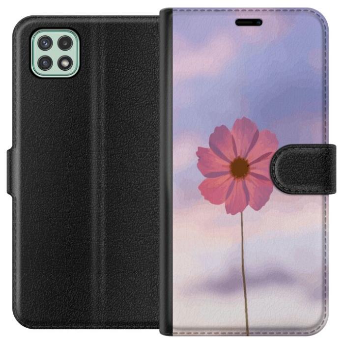 iSecrets - Plånboksfodral till Samsung Galaxy A22 5G med Rosa blomma