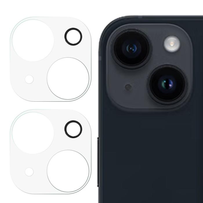 OEM - [2-PACK] iPhone 15 Plus/iPhone 15 Kameralinsskydd i Härdat glas - Clear