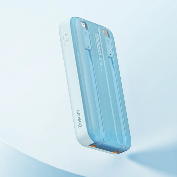 BASEUS - Baseus Powerbank med display 20000mAh 22.5W Comet Series - Blå