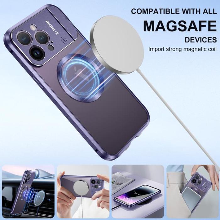 OEM - iPhone 15 Pro Mobilskal Magsafe Aroma Kickstand - Svart