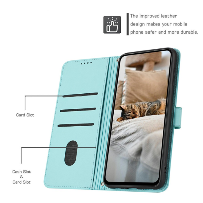 A-One Brand - Sony Xperia 1 VII Plånboksfodral Cats Imprint - Grön