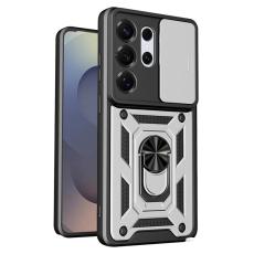 Amorus - AMORUS Mobilskal till Samsung Galaxy S26 Ultra Kickstand PC + TPU - Silver