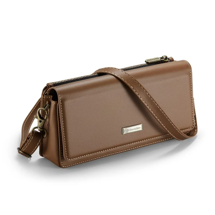 Caseme - CASEME Crossbody Väska RFID Blocking Me30 Max Läder - Brun