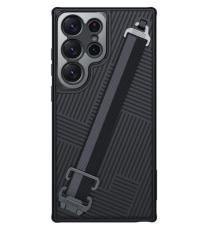 Nillkin - Nillkin Galaxy S23 Ultra Skal Stripe Handrem - Svart