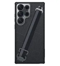 Nillkin - Nillkin Galaxy S23 Ultra Skal Stripe Handrem - Svart
