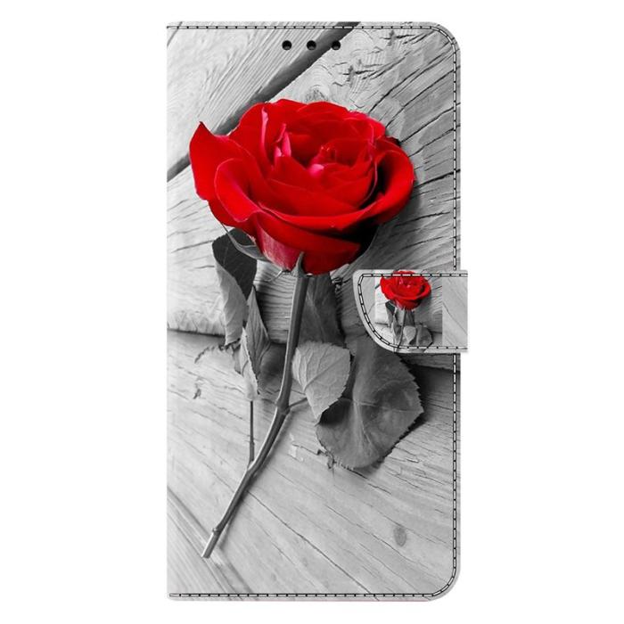 OEM - Samsung Galaxy S26 Plånboksfodral Magnetisk Stängning 3D Mönster Konstläder Rosé