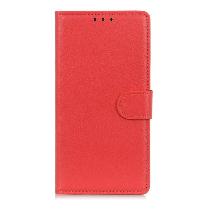 OEM - Samsung Galaxy S26 Ultra Fodral PU Läder Litchi Textur - Röd