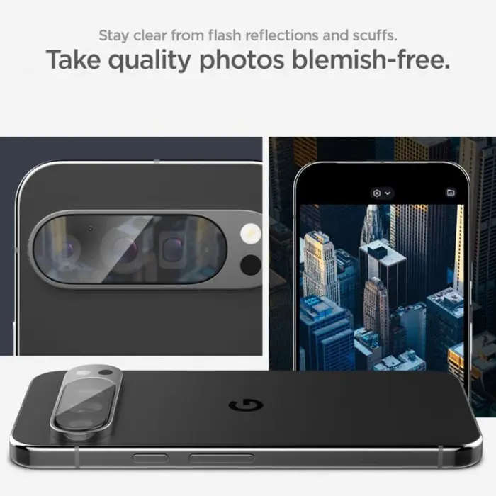 Spigen - [2-Pack] Spigen Google Pixel 9 Pro Linsskydd Härdat Glas EZ Fit