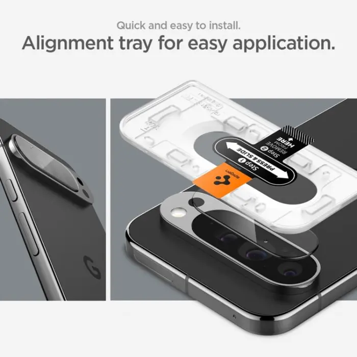 Spigen - [2-Pack] Spigen Google Pixel 9 Pro Linsskydd Härdat Glas EZ Fit