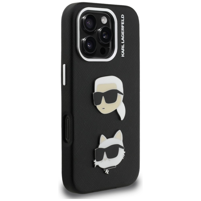 KARL LAGERFELD - Karl Lagerfeld Mobilskal För iPhone 16 Pro Max FW Grained Karl&Choupette