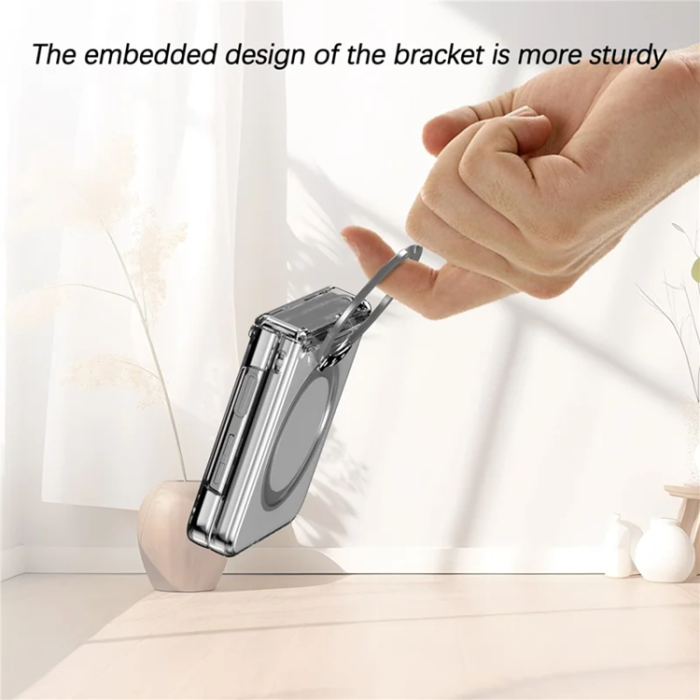 A-One Brand - Galaxy Z Flip 7 Mobilskal Magsafe Spring Hinge - Transparent