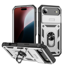 A-One Brand - iPhone Air Mobilskal Slide Camshield Kickstand - Vit