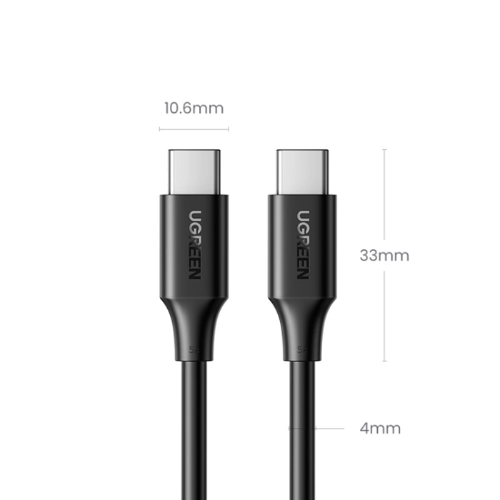 Ugreen - Ugreen US562 USB-C till USB-C kabel 1.5m PD - Svart
