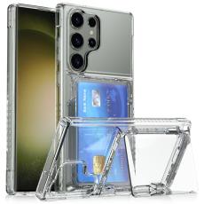 OEM - Mobilskal till Samsung Galaxy S26 Ultra Plast Med Kortfack St&auml;ll - Transparent