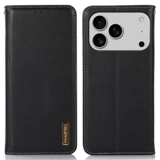 KHAZNEH - KHAZNEH iPhone 17 Pro Max Plånboksfodral Äkta Läder RFID