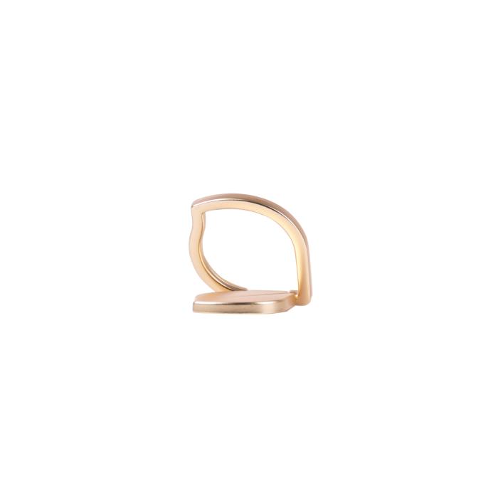 GEAR - GEAR MobilRing Löv Matt Roterande Fingerhållare med Ställfunktion - Guld